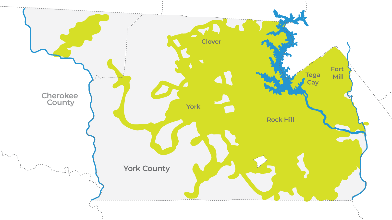 York County Natural Gas Service Area Map